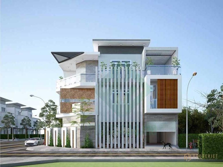 Hình ảnh 3D biệt thự 3 tầng tân cổ điển