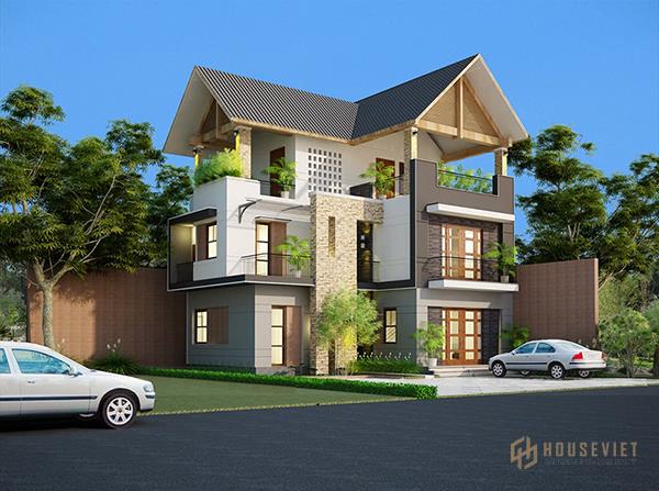 thiết kế nhà hình chữ l