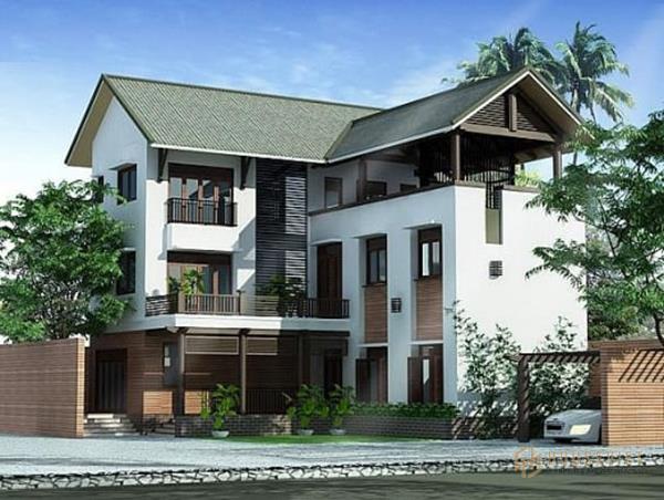 mẫu nhà chữ l 3 tầng đẹp