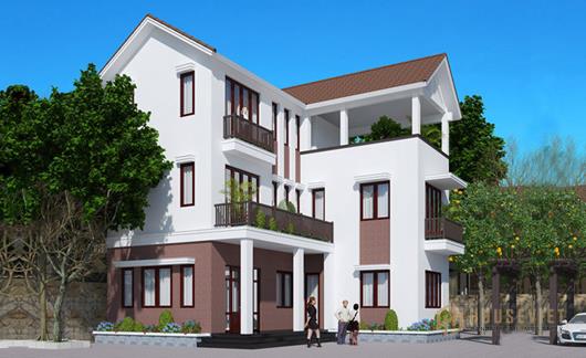 mẫu nhà chữ l 3 tầng đẹp