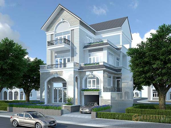 Mẫu nhà 3 tầng hình chữ l |