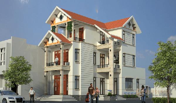 Mẫu nhà 3 tầng hình chữ l |