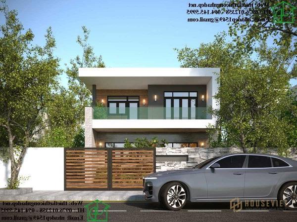 Mẫu thiết kế nhà phố 2 tầng hiện đại NDNP2T10