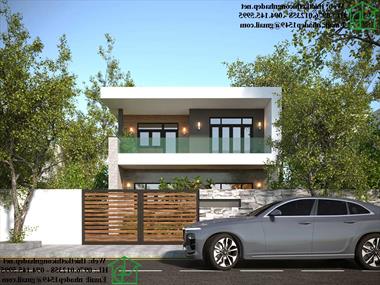 Mẫu thiết kế nhà phố 2 tầng hiện đại mặt tiền NDNP2T10