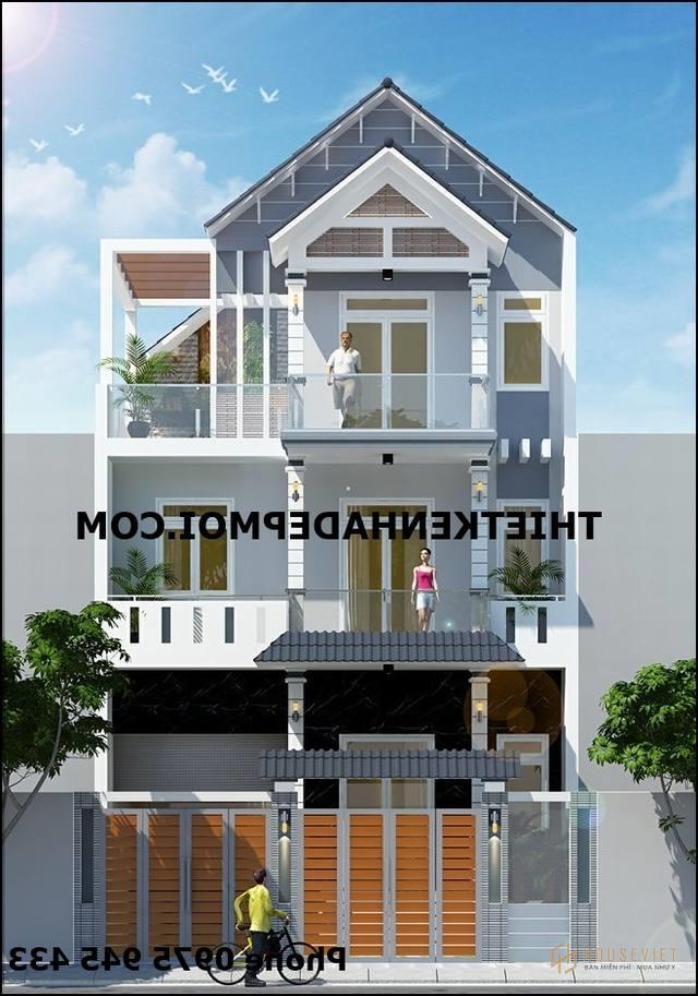 mau biet thu dep 1 ham 1 tret 2 lau 8x15 hien dai