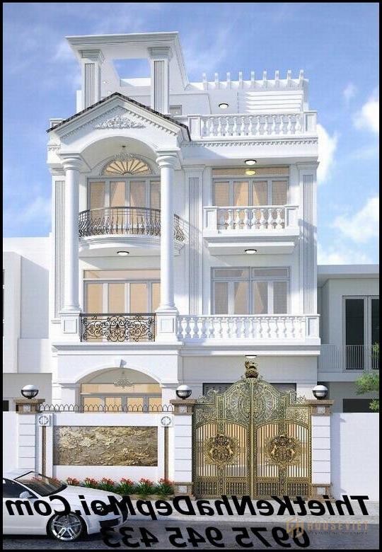 Biệt thự 4 tầng mặt tiền 8m