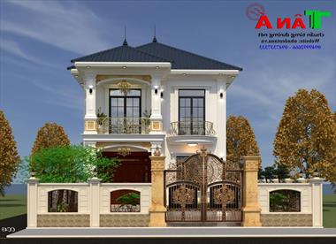 Mẫu nhà 2 tầng đẹp hiện đại, nhẹ nhàng tại Hà Nam MS: CC43