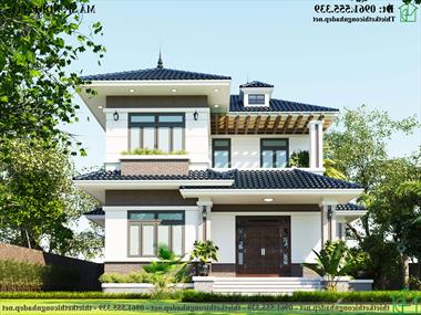 Mẫu thiết kế biệt thự 2 tầng mái Nhật 11x14m hiện đại tại Ninh Bình NDBT2T115