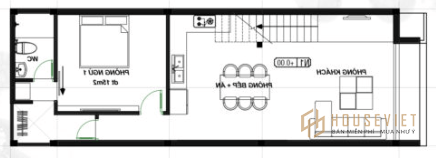 Mẫu nhà cấp 4 5x12m có gác lửng