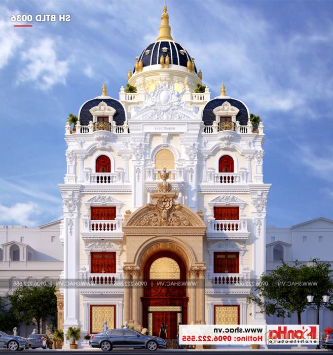 Mẫu thiết kế biệt thự lâu đài 2 mặt tiền tại Lạng Sơn thu hút mọi ánh nhìn của người qua đường 