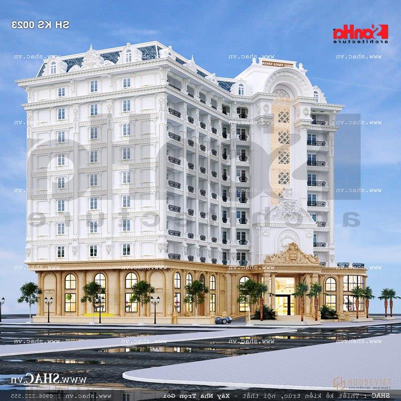 Phối cảnh tổng thể của khách sạn 5 sao Phối cảnh tổng thể của khách sạn 5 sao sh ks 0023