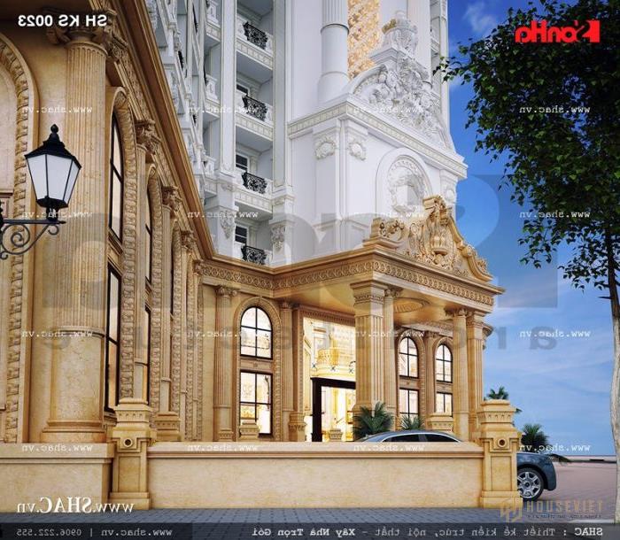 Mặt tiền tầng một của khách sạn đẳng cấp Mặt tiền tầng một của khách sạn đẳng cấp sh ks 0023