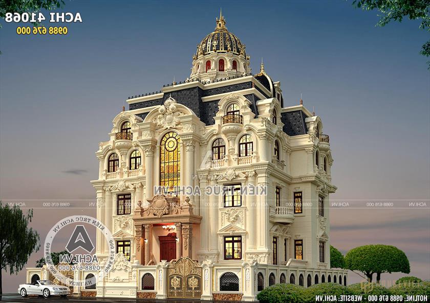 Biệt thự lâu đài 4 tầng 1 tum kiến trúc tân cổ điển sang trọng Biệt thự lâu đài 4 tầng 1 tum kiến trúc tân cổ điển sang trọng