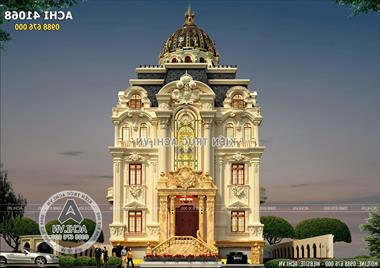 Biệt thự lâu đài tân cổ điển 4 tầng đẹp tại Quảng Ninh - ACHI 41068