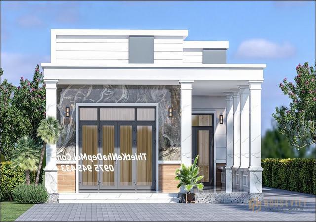 Mẫu nhà ống 1 tầng rộng 7m 