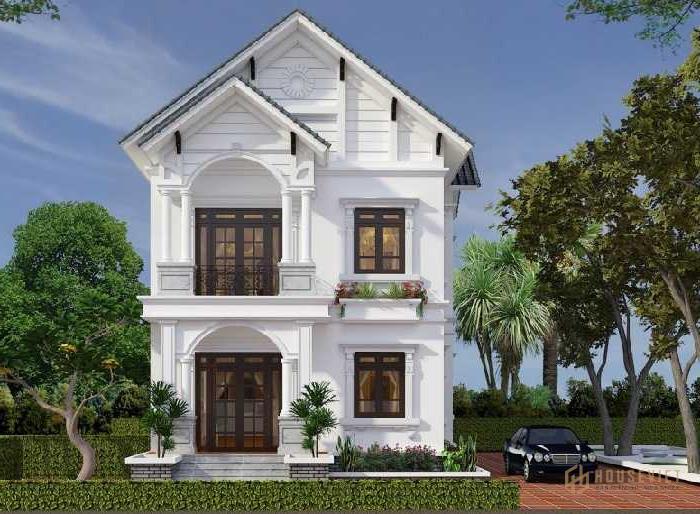 mẫu nhà 2 tầng 4 phòng ngủ 1 phòng thờ
