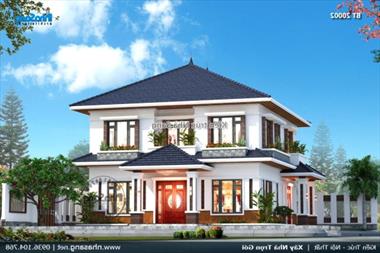 Mẫu nhà 2 tầng nông thôn đẹp nhất năm 2020