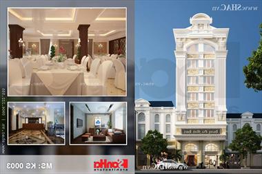 Mẫu thiết kế khách sạn 3 sao sang trọng diện tích 370m2 - KS 0003