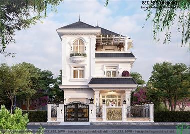 Biệt thự 3 tầng tân cổ điển đẹp 9x12m tại Vĩnh Phúc NDBT3T28