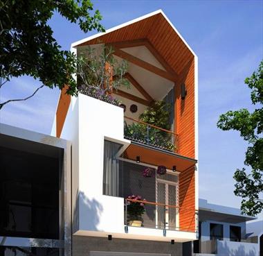Mẫu nhà ống lệch tầng đẹp mặt tiền 5m hiện đại anh Kiệm Đắc Lắc