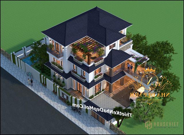 Biệt thự nhà vườn 2 tầng đẹp nhất 