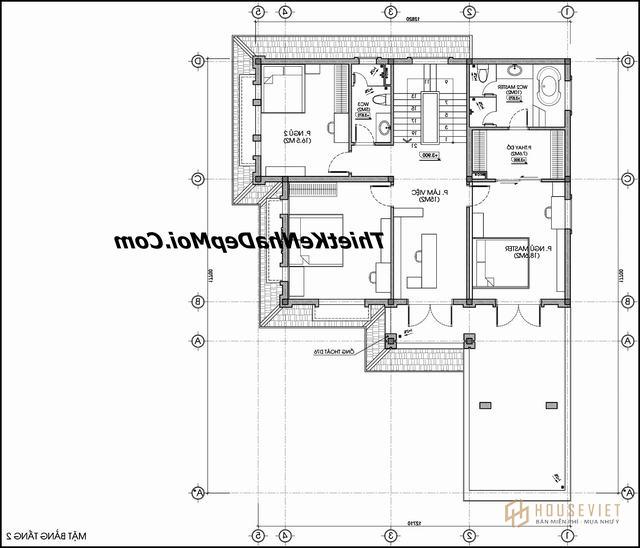 Bản vẽ biệt thự cao cấp sang trọng 150m2