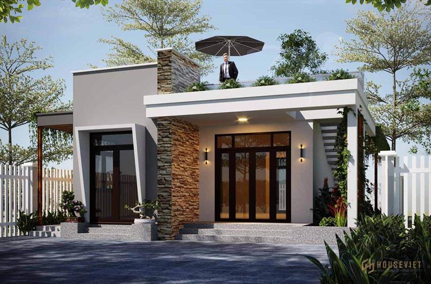 Nhà 3 phòng ngủ mái bằng cấp 4