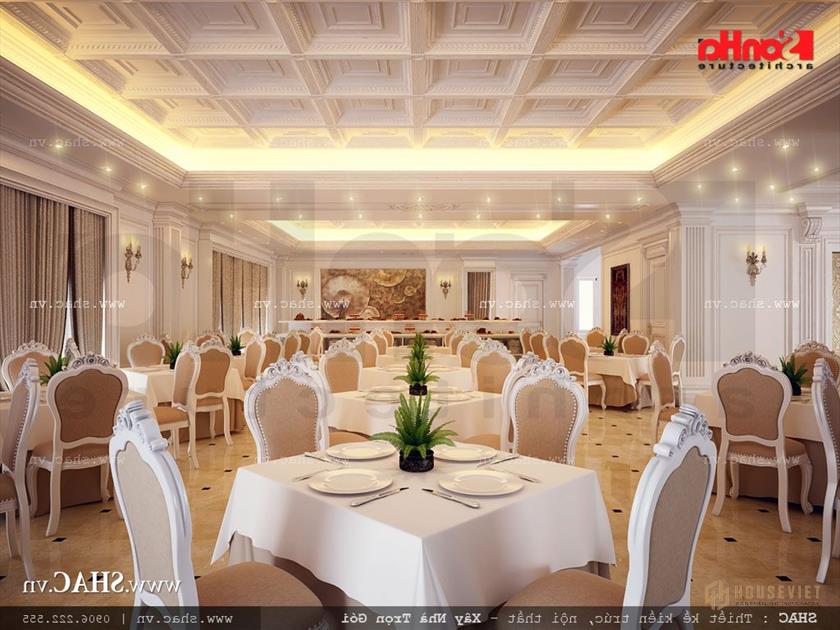 Thiết kế nội thất phòng ăn khách sạn 4 sao Thiết kế phòng ăn trong khách sạn 4 sao