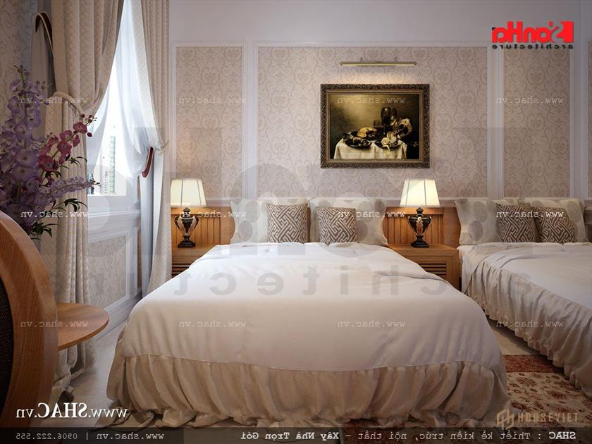 Phòng ngủ khách sạn điển hình Phòng ngủ mẫu cho khách sạn