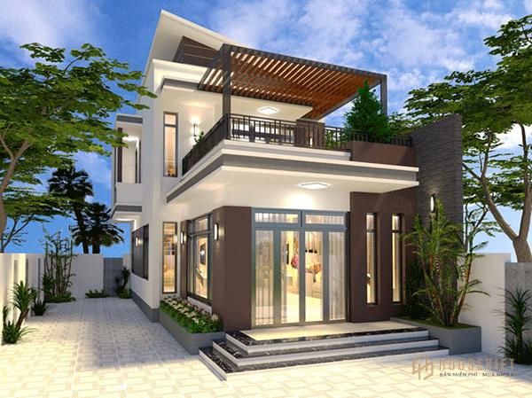 Mẫu thiết kế nhà đẹp 100m2 gần gũi thiên nhiên