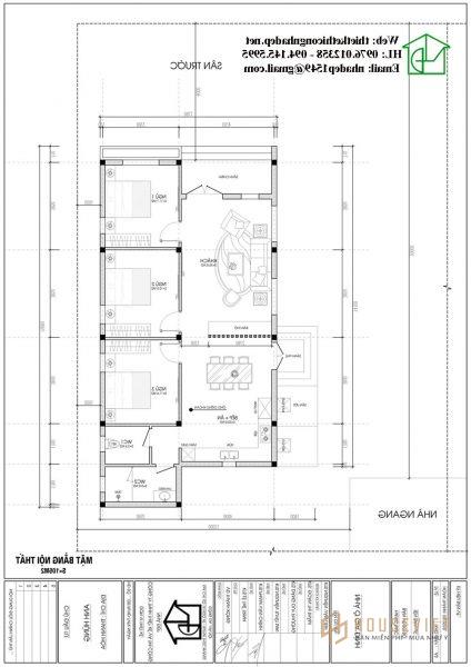 Phương án nội thất nhà cấp 4 nông thôn NDNC476