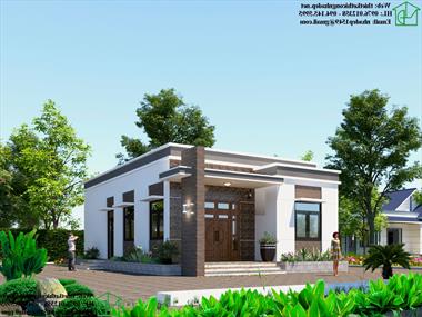 Nhà cấp 4 mái bằng 3 phòng ngủ 8x15m tại Thanh Hóa NDNC476