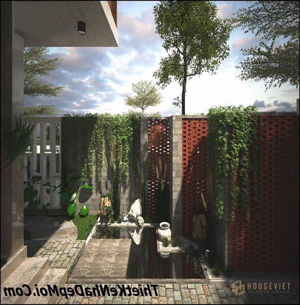 Không gian tiểu cảnh sân vườn nhà ống