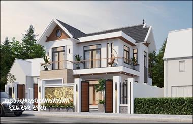 Bản vẽ nhà mái thái 2 tầng hiện đại chị Phương không gian thoáng