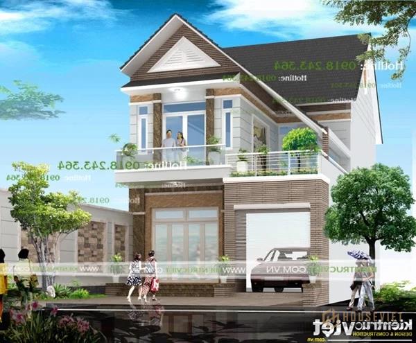 nhà phố hiện đại 2 tầng