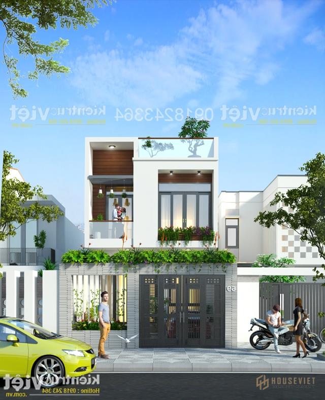 Mặt bằng nhà phố 2 tầng