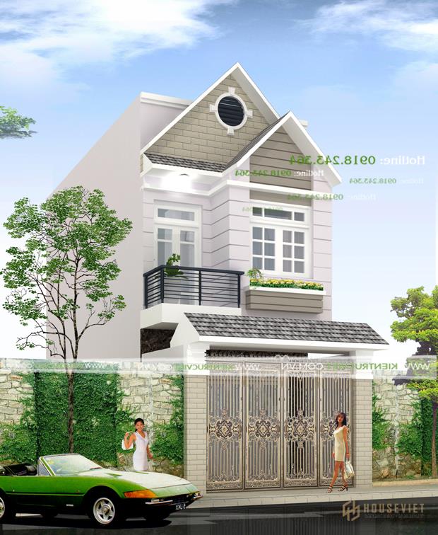 Các mẫu nhà 2 tầng mặt tiền 5m