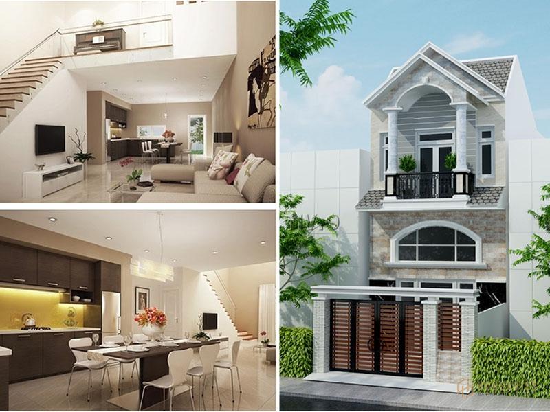 Kiến trúc nhà phố 2 tầng
