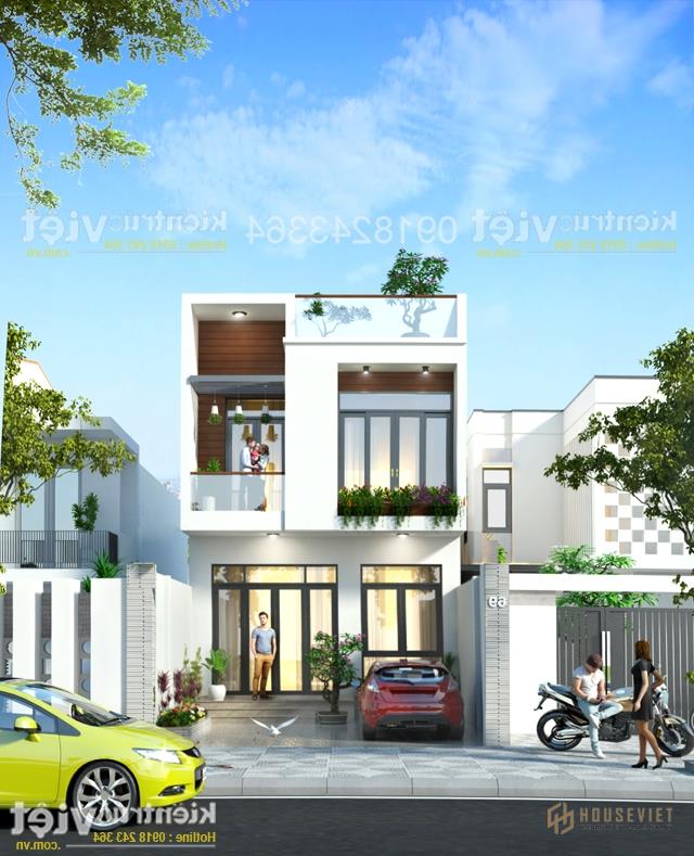 các mẫu nhà phố 2 tầng đẹp