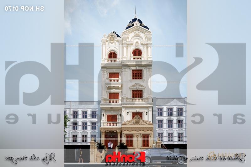 Mẫu nhà phố bán biệt thự kiểu Pháp kết hợp kinh doanh tại Bắc Ninh - SH NOP 0170