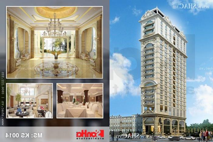 Thiết kế khách sạn 4 sao kiến ​​trúc pháp tại Đà Nẵng