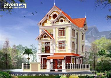 Biệt thự vườn 3 tầng kiểu Thái tân cổ điển sang trọng (MB1544)