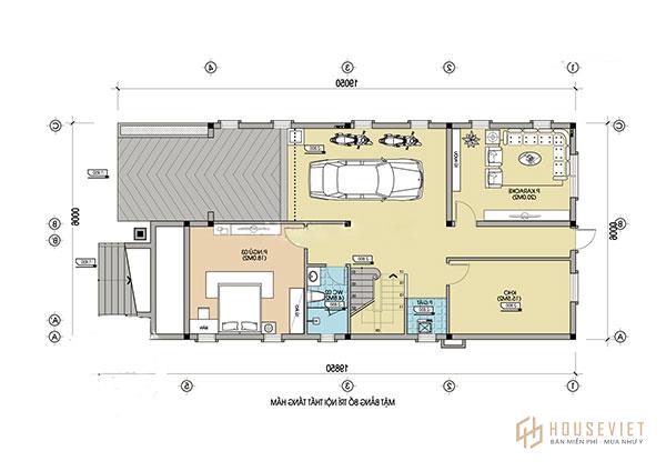Mẫu nhà 1 trệt 1 lầu được bố trí hiệu quả và độc đáo đến từng chi tiết