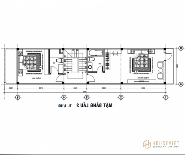 bản vẽ nhà phố 3 tầng đẹp