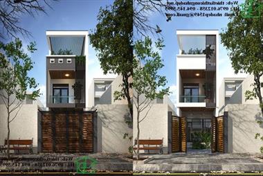 Bản vẽ nhà phố 3 tầng đẹp có nhiều không gian cho gia đình