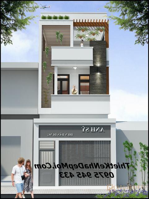 Mẫu nhà hiện đại mặt tiền 5m 3 tầng