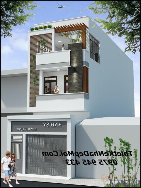 Mẫu nhà phố 3 tầng hiện đại mặt tiền 5m