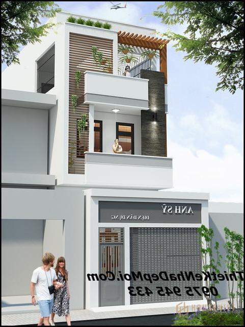 Mẫu thiết kế nhà phố mặt tiền 5m 3 tầng