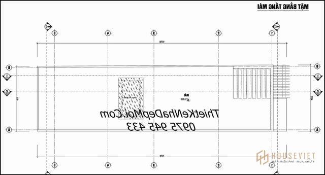 Mặt bằng mái nhà 5x20