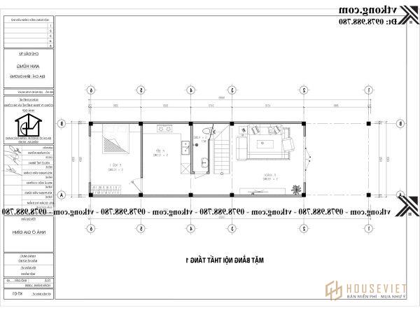 Mẫu nhà ống 2 tầng kết hợp kinh doanh